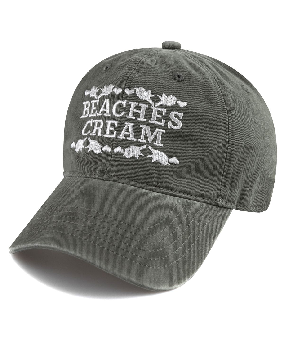 비치스앤크림(BEACHESANDCREAM) Love Piece Cation Ball cap-Khaki