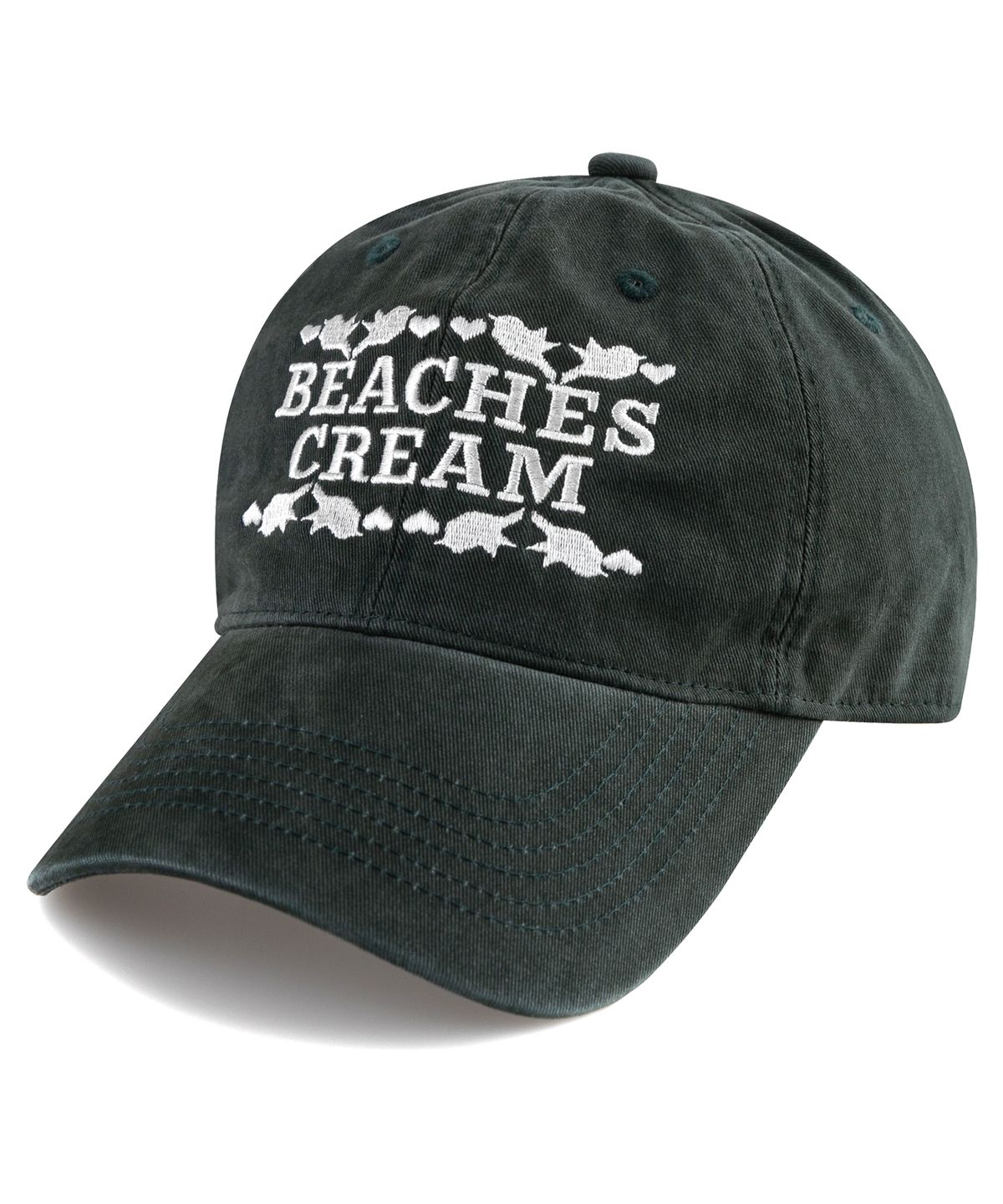 비치스앤크림(BEACHESANDCREAM) Love Piece Cation Ball cap-Dark Green