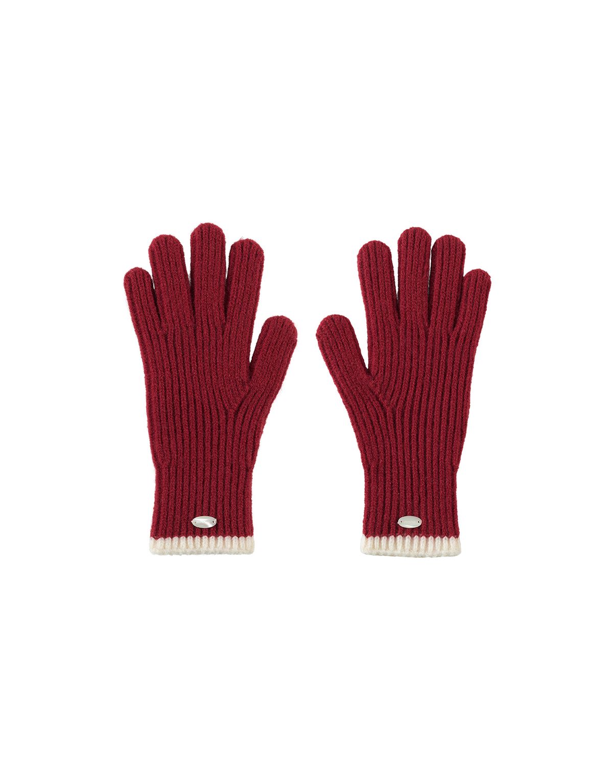 반원 아틀리에(VANONE ATELIER) B3018 핑거홀 니트 글러브_Red