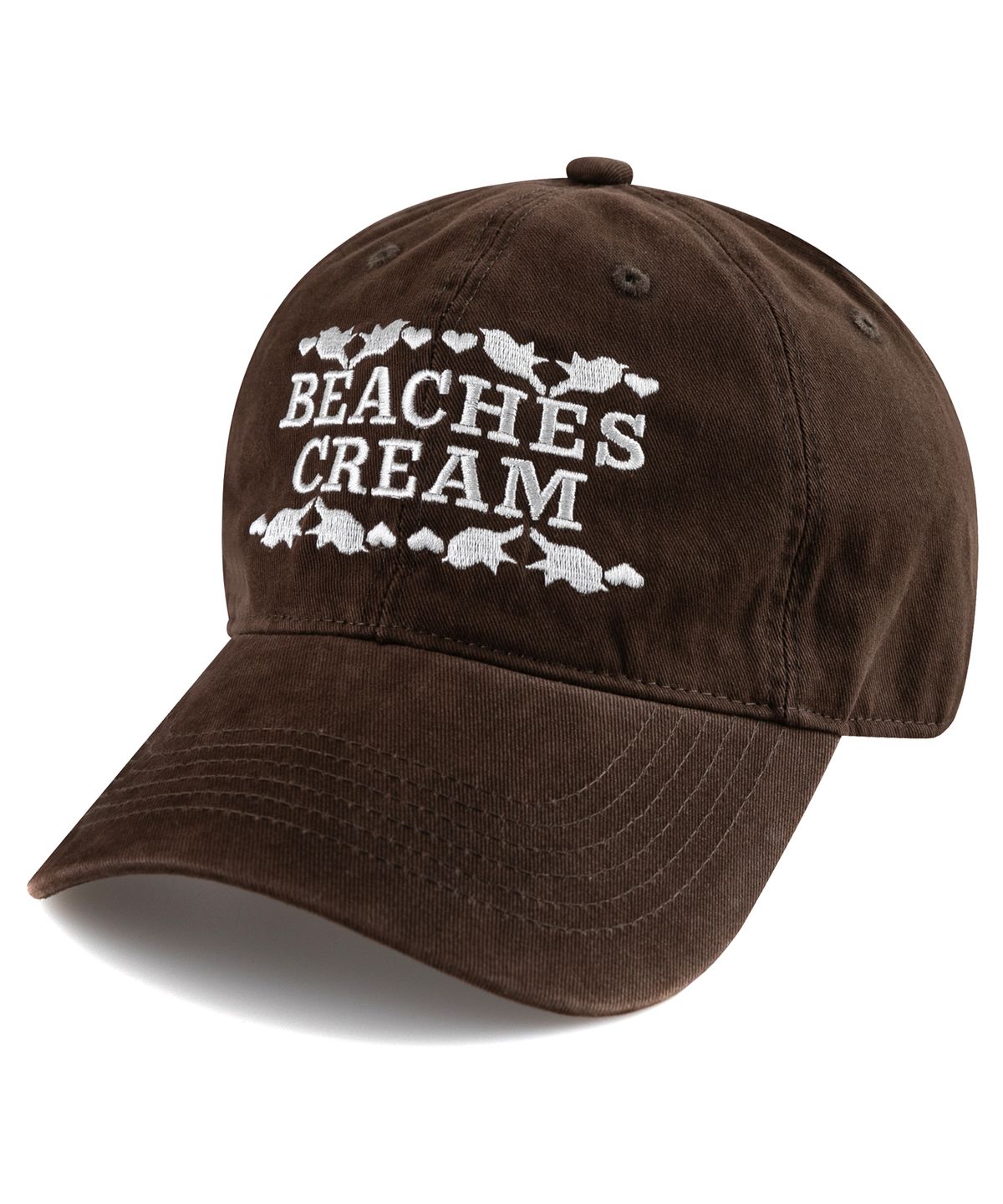 비치스앤크림(BEACHESANDCREAM) Love Piece Cation Ball cap-Brown