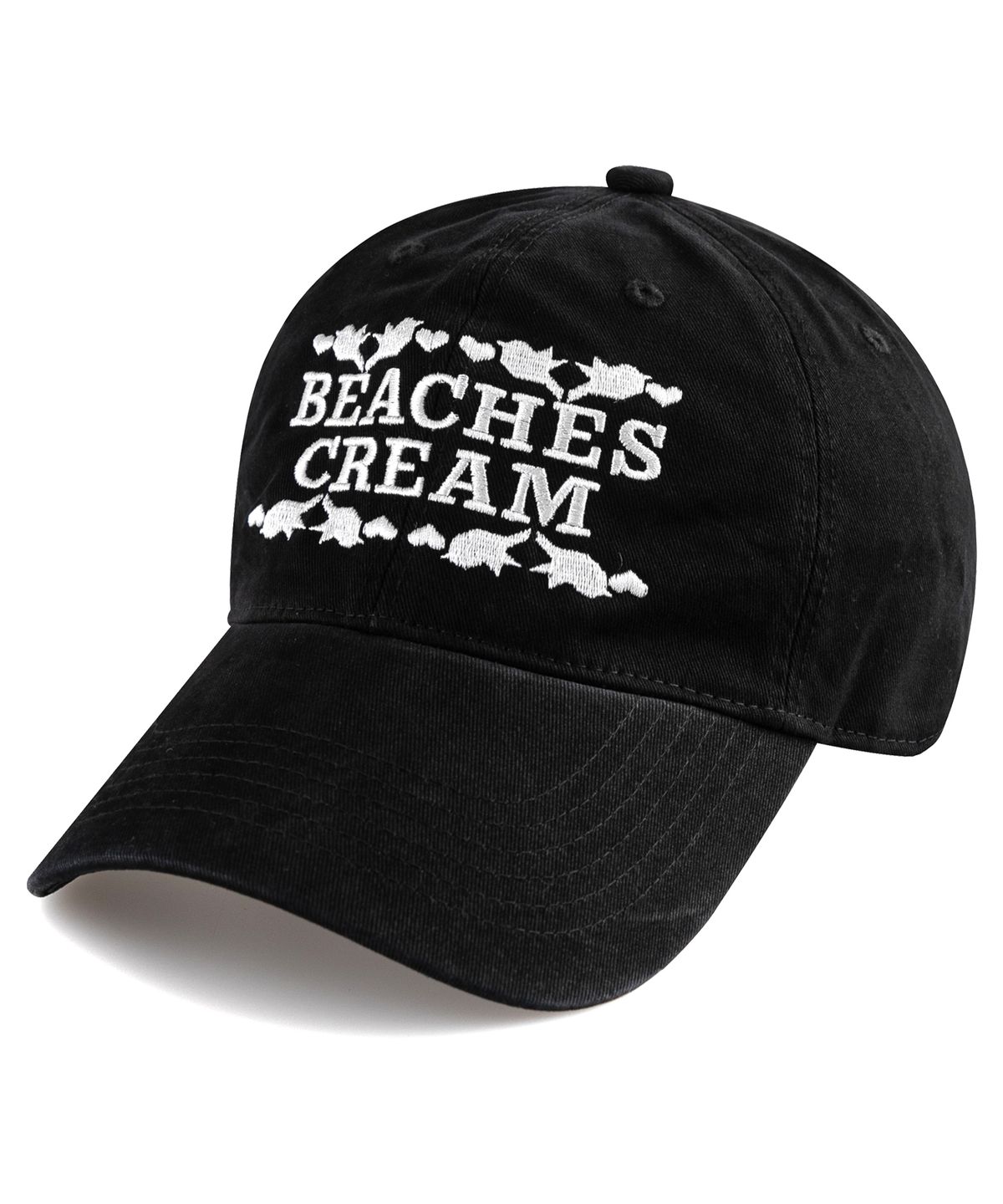 비치스앤크림(BEACHESANDCREAM) Love Piece Cation Ball cap-Black