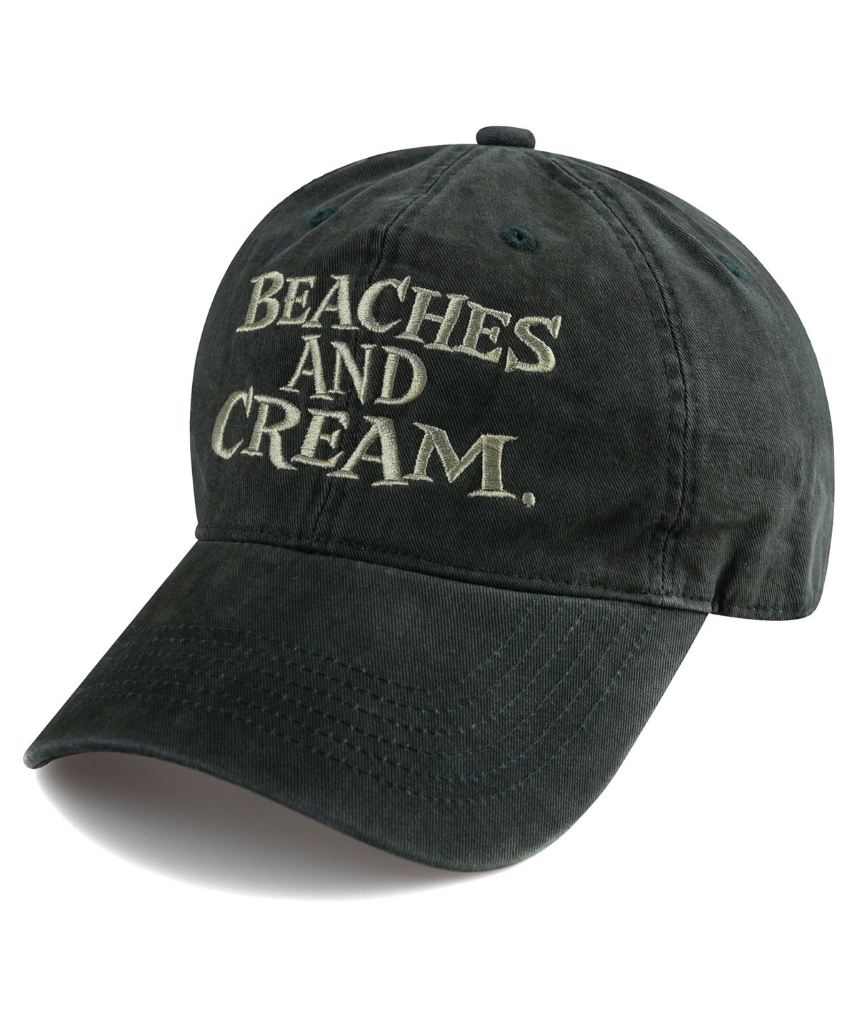 비치스앤크림(BEACHESANDCREAM) Big Logo Cation Ball cap-Dark Green
