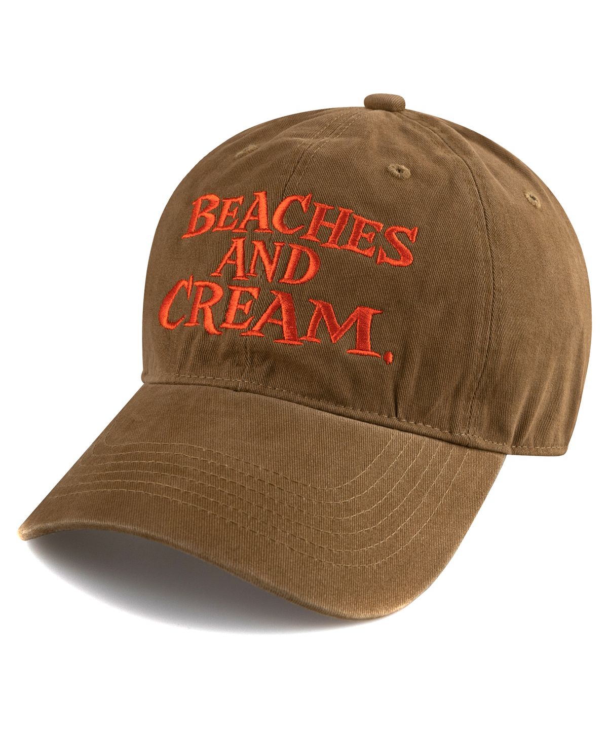 비치스앤크림(BEACHESANDCREAM) Big Logo Cation Ball cap-Beige