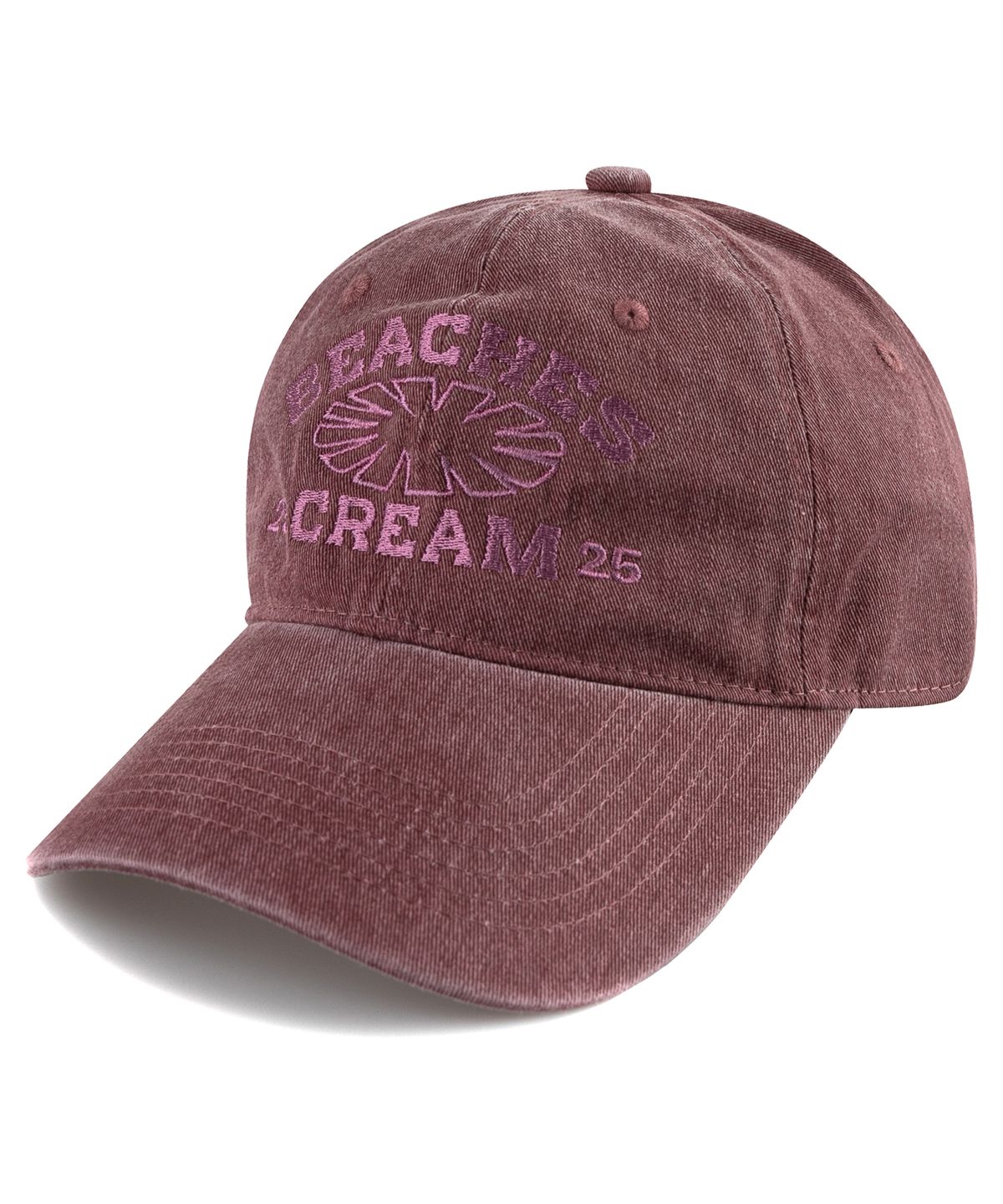 비치스앤크림(BEACHESANDCREAM) 23-25 Pigment Ball cap-Burgundy