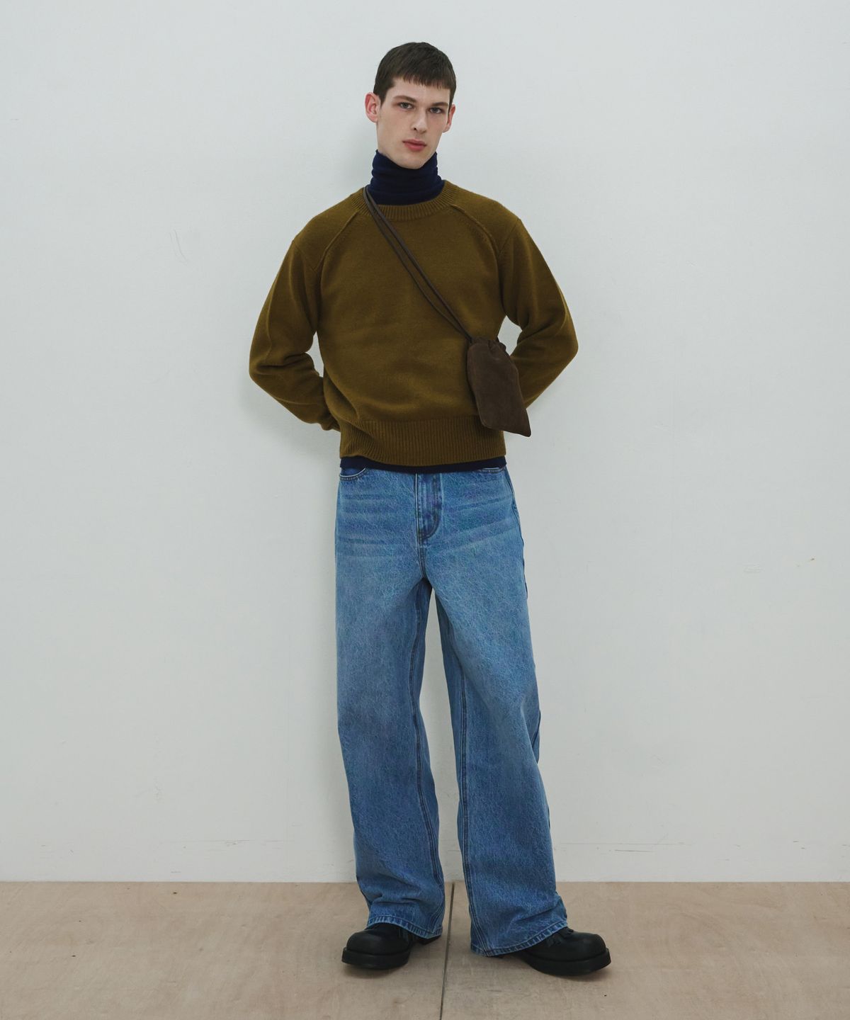 문선 아카이브(MOONSUN ARCHIVE) UNISEX, Loose-Fit Denim Pants / Light indigo