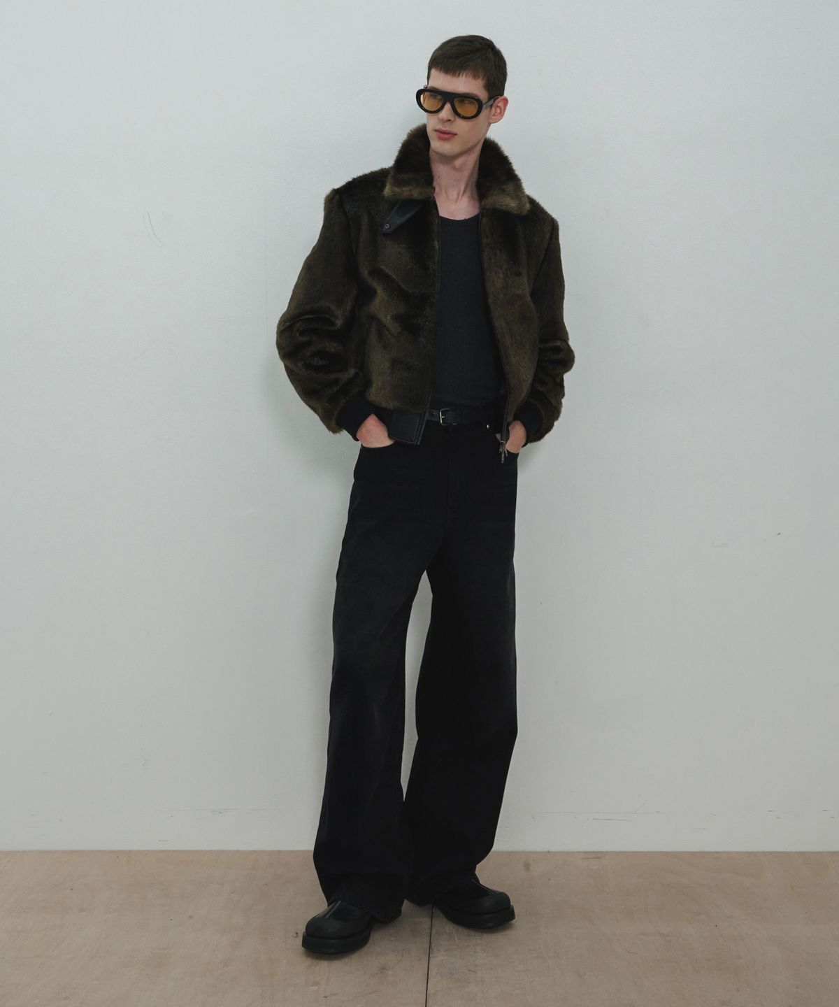 문선 아카이브(MOONSUN ARCHIVE) UNISEX, Loose-Fit Denim Pants / Washed black