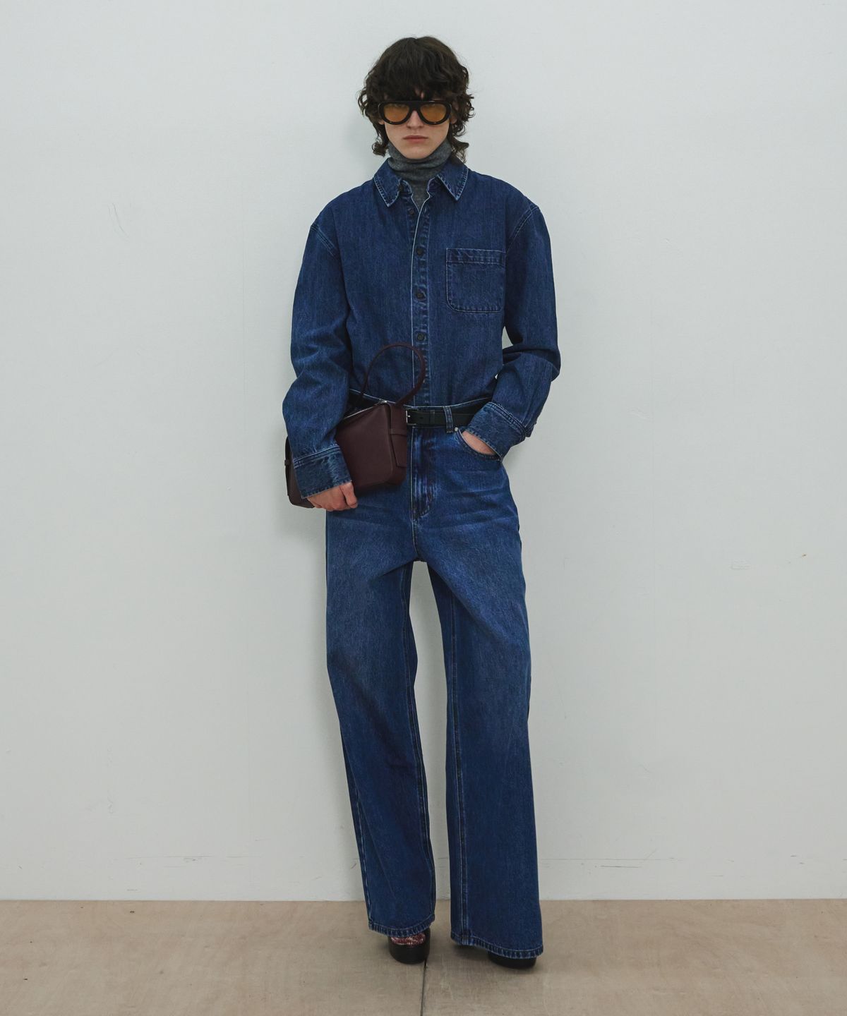 문선 아카이브(MOONSUN ARCHIVE) MJ UNISEX, Loose-Fit Denim Pants / Dark indigo