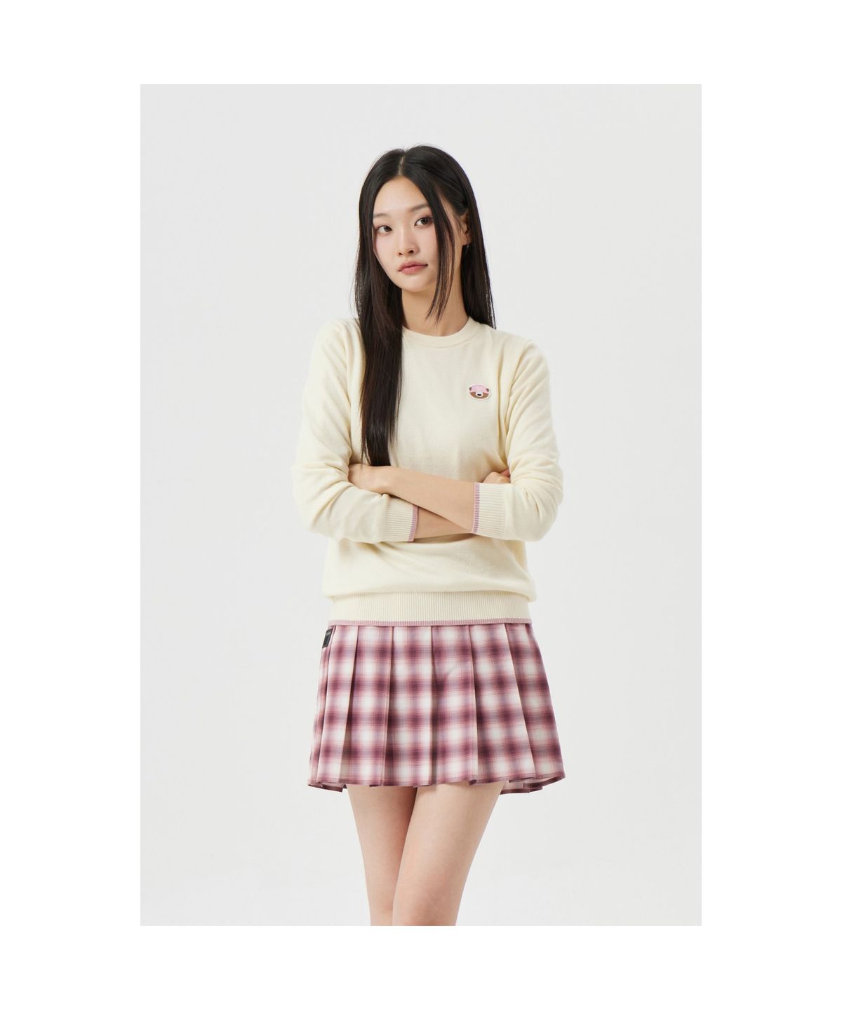 골든베어(GOLDEN BEAR) (W) Windproof Lining Pullover Knit G5WAW25911IVX