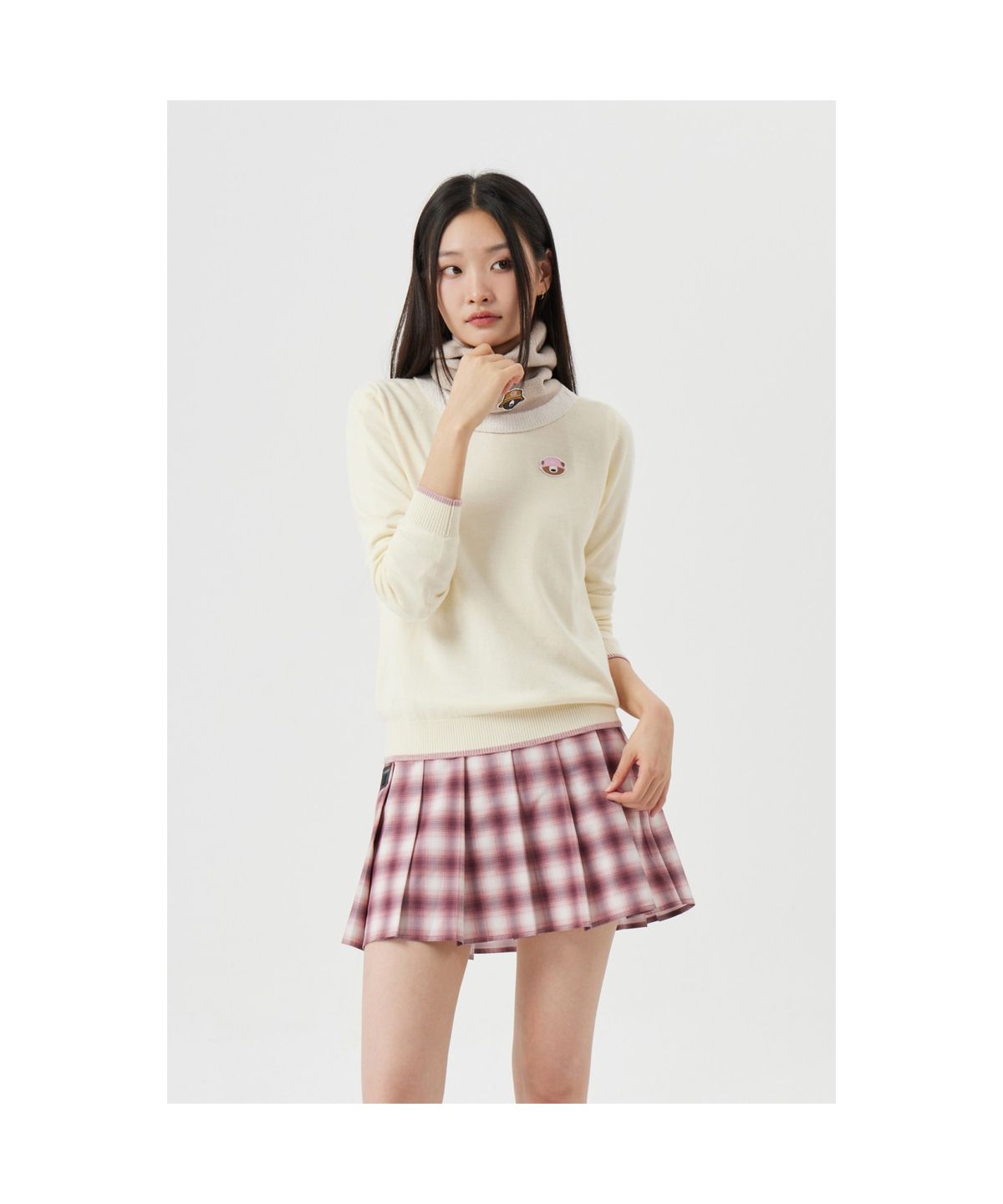골든베어(GOLDEN BEAR) (W) Windproof Lining Pullover Knit G5WAW25911IVX