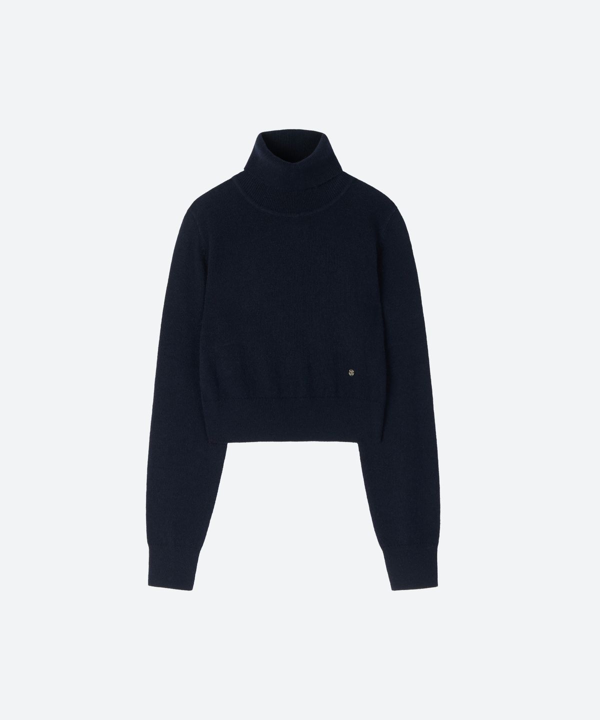 문선 아카이브(MOONSUN ARCHIVE) MJ Crop Turtle Neck Knit / Navy