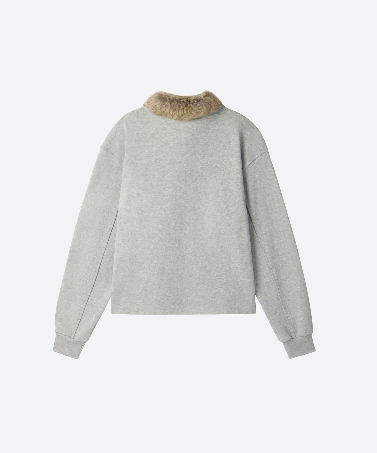 문선 아카이브(MOONSUN ARCHIVE) UNISEX, Detachable Fur Collar PK Shirt / Gray