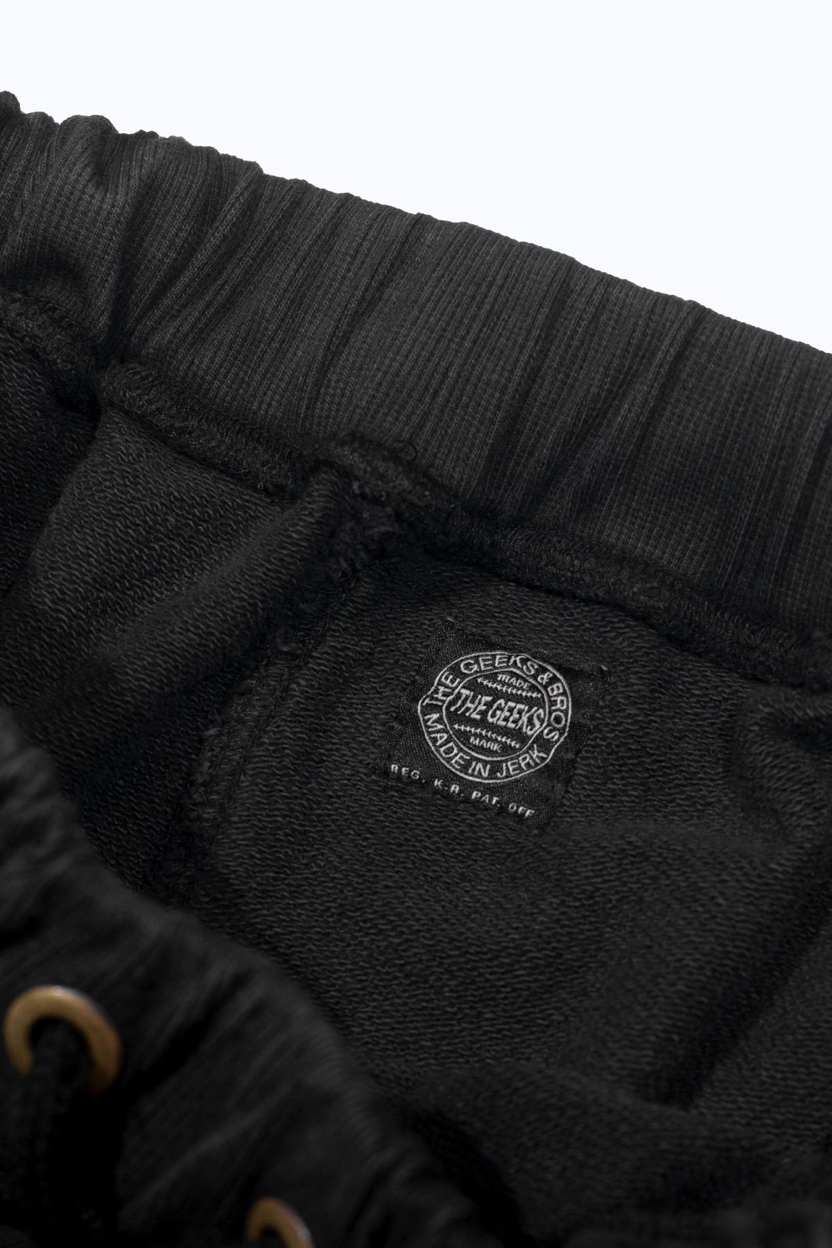 더 긱스(THE GEEKS) Double knee sweat pants - Black