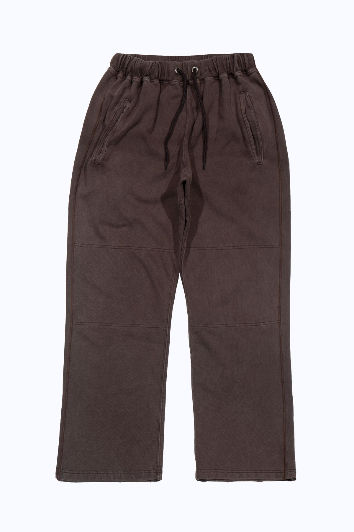 더 긱스(THE GEEKS) Double knee sweat pants - Brown