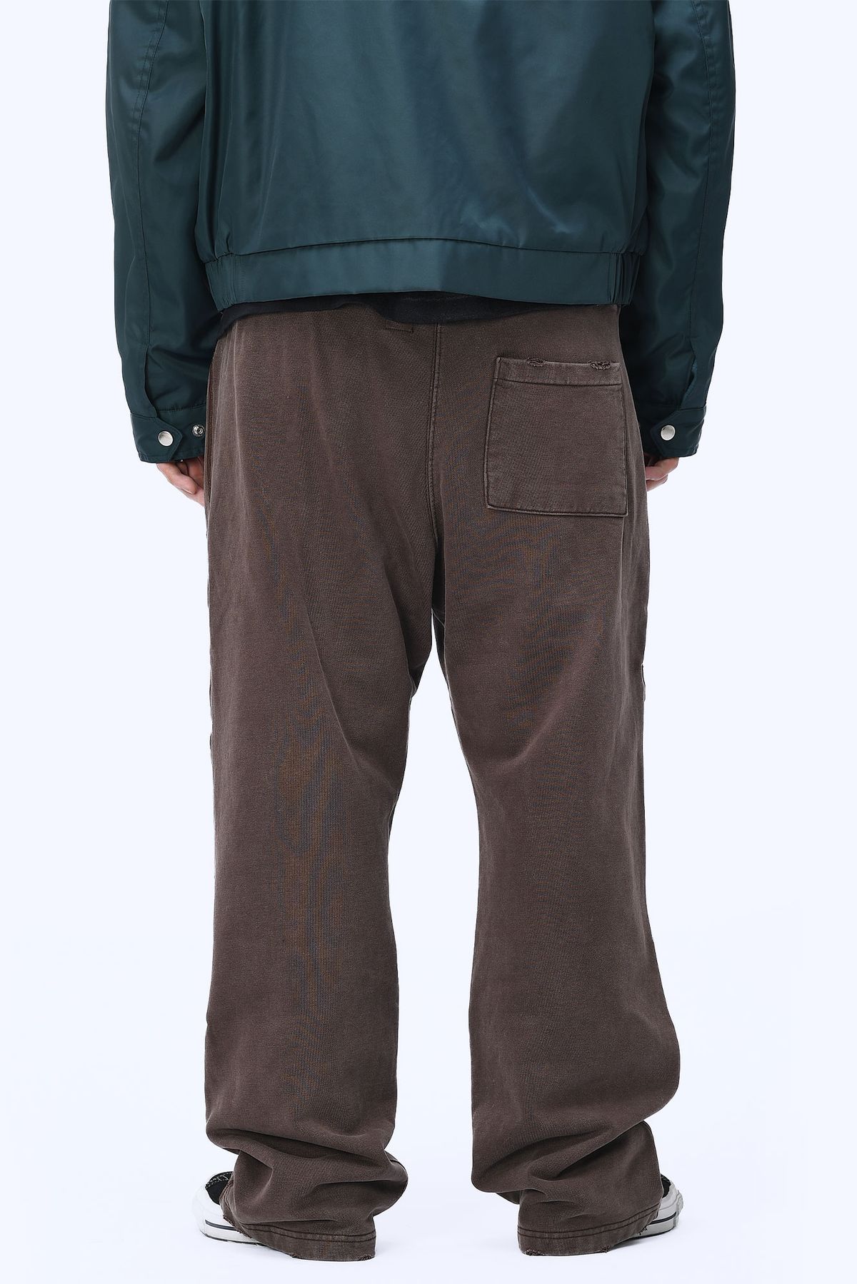 더 긱스(THE GEEKS) Double knee sweat pants - Brown