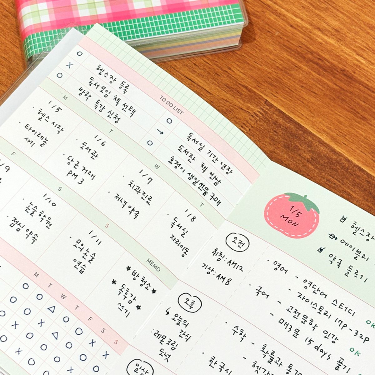 7321디자인(7321DESIGN) 체크 앤 후르츠 만년 데일리 플래너 - 6MONTHS