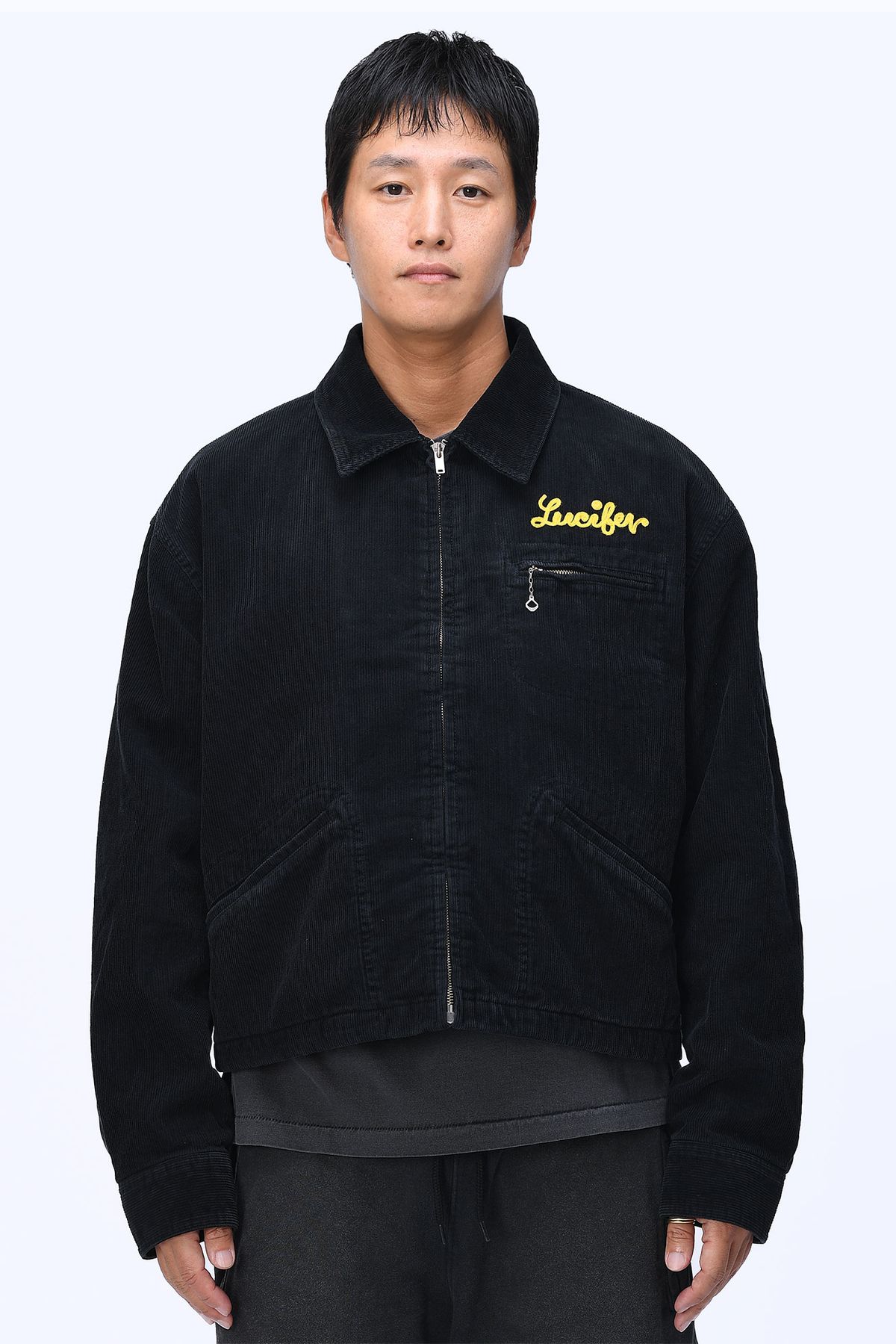 더 긱스(THE GEEKS) Corduroy work jacket (lucifer) - Black