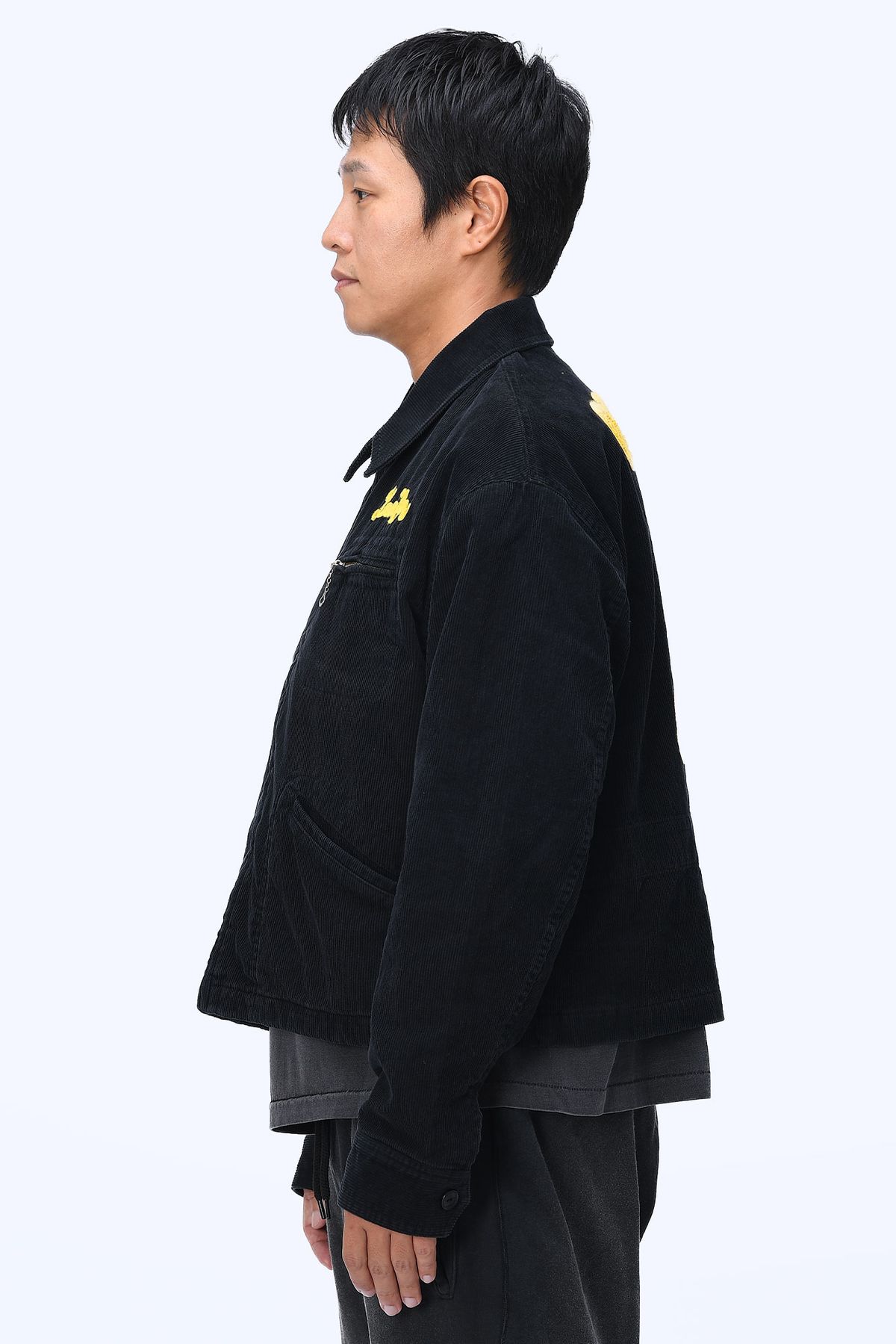 더 긱스(THE GEEKS) Corduroy work jacket (lucifer) - Black