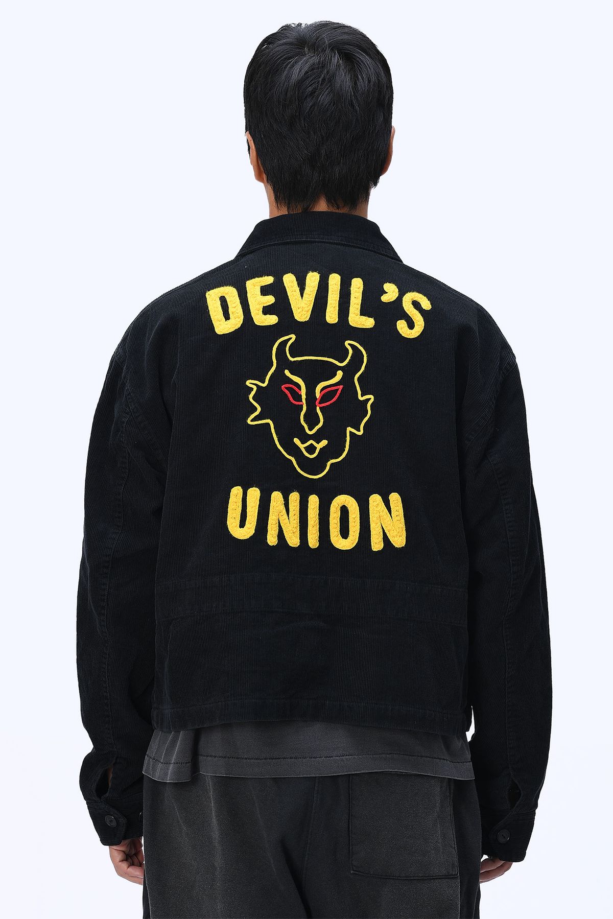 더 긱스(THE GEEKS) Corduroy work jacket (lucifer) - Black