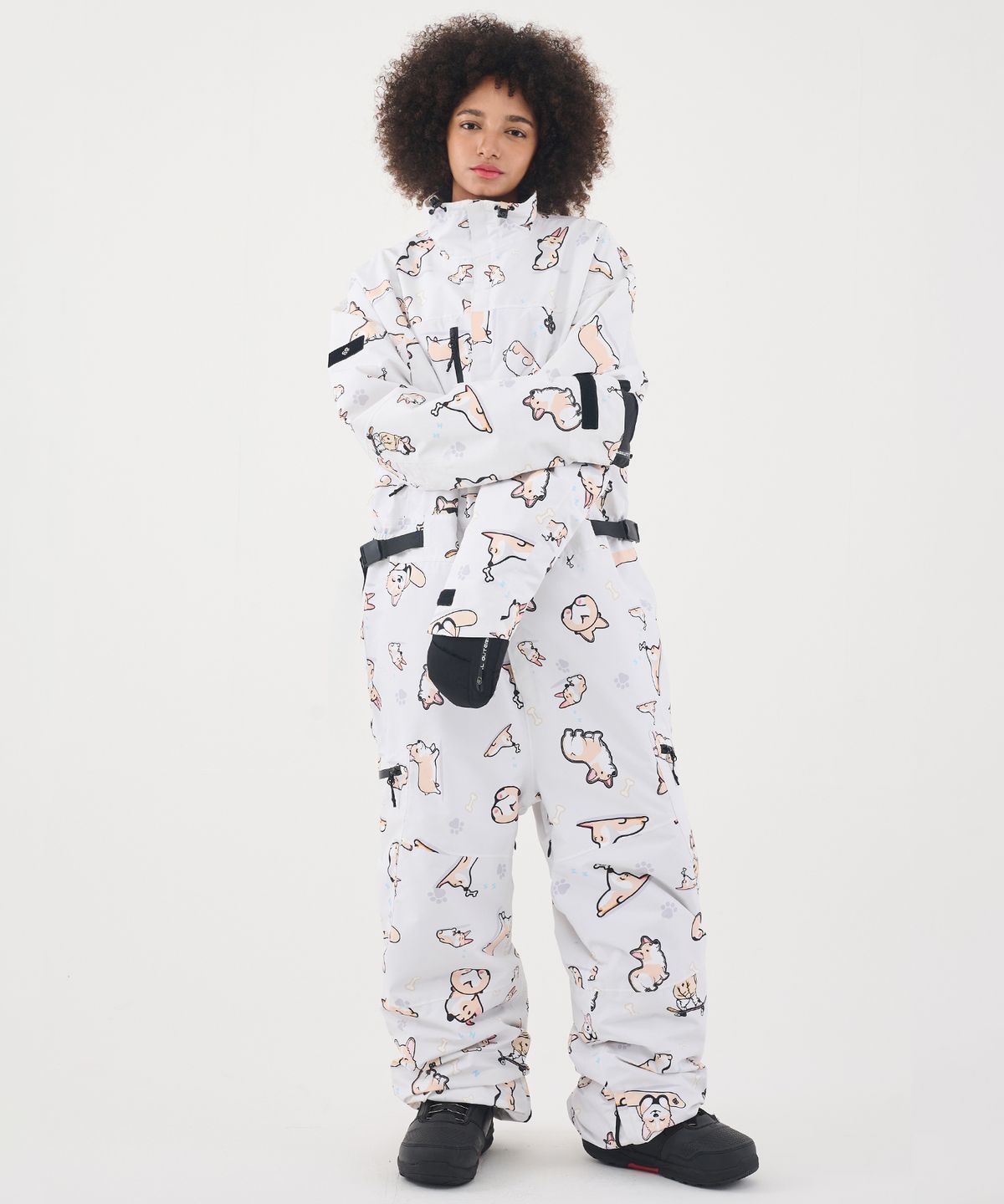 돌아우터웨어(DOLL OUTERWEAR) 2526 파로 점프슈트CORGI PRINT 남녀공용