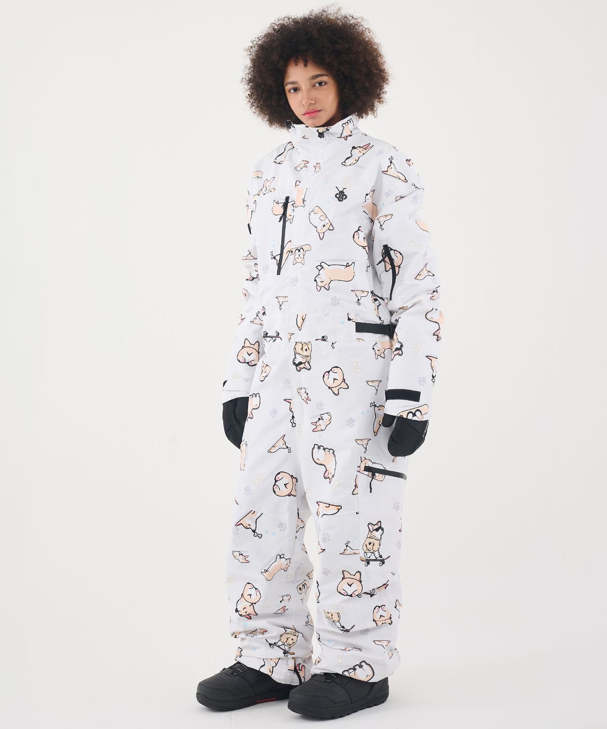 돌아우터웨어(DOLL OUTERWEAR) 2526 파로 점프슈트CORGI PRINT 남녀공용