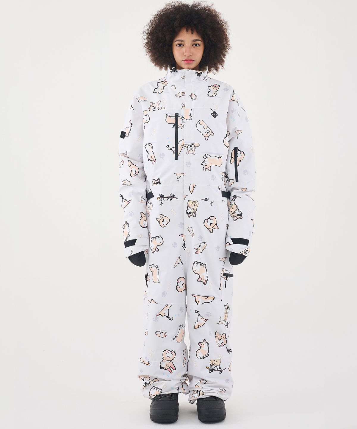 돌아우터웨어(DOLL OUTERWEAR) 2526 파로 점프슈트CORGI PRINT 남녀공용