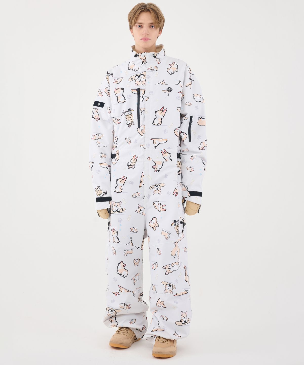 돌아우터웨어(DOLL OUTERWEAR) 2526 파로 점프슈트CORGI PRINT 남녀공용