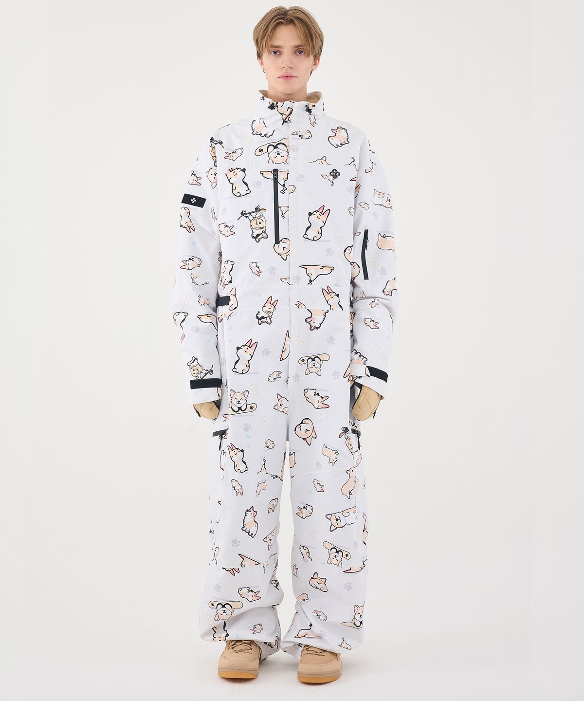돌아우터웨어(DOLL OUTERWEAR) 2526 파로 점프슈트CORGI PRINT 남녀공용