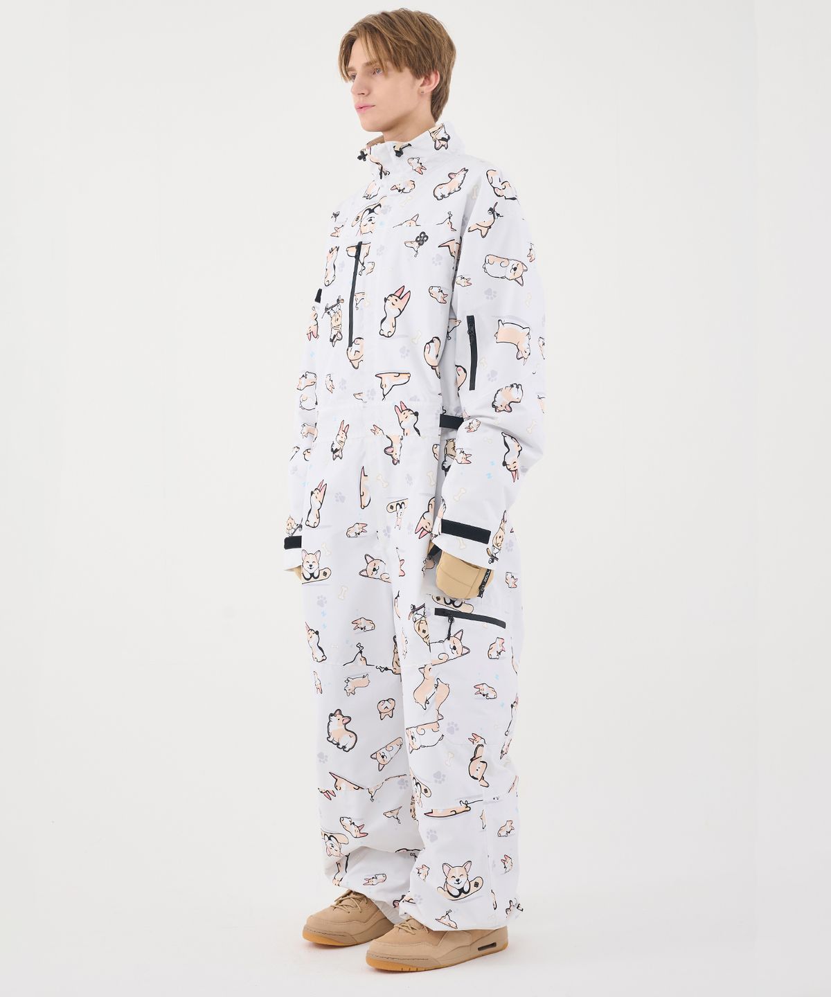 돌아우터웨어(DOLL OUTERWEAR) 2526 파로 점프슈트CORGI PRINT 남녀공용