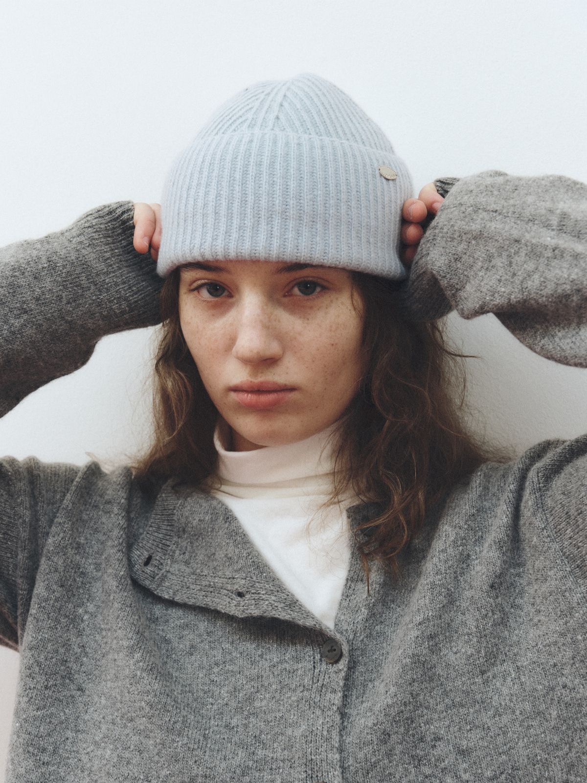 리플레인(REPLAIN) CASHMERE BLEND BEANIE_LIGHT BLUE