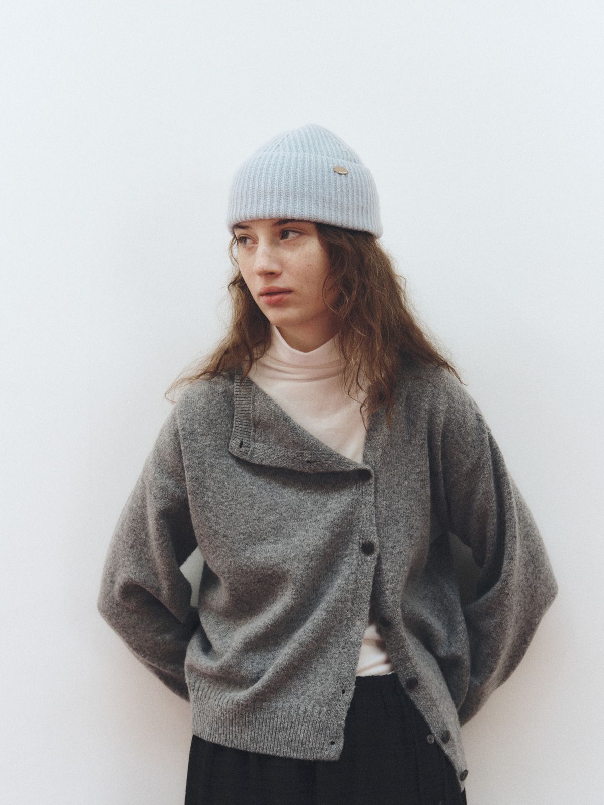 리플레인(REPLAIN) CASHMERE BLEND BEANIE_LIGHT BLUE
