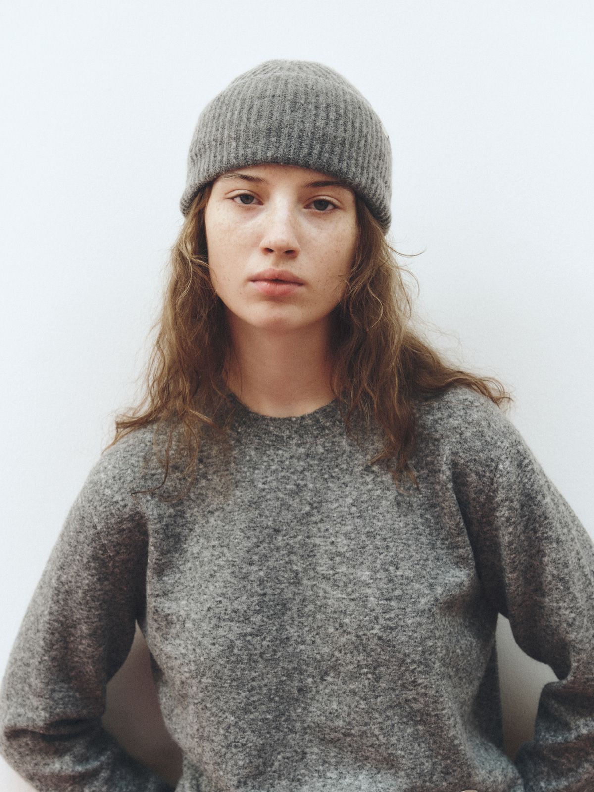 리플레인(REPLAIN) CASHMERE BLEND BEANIE_GREY