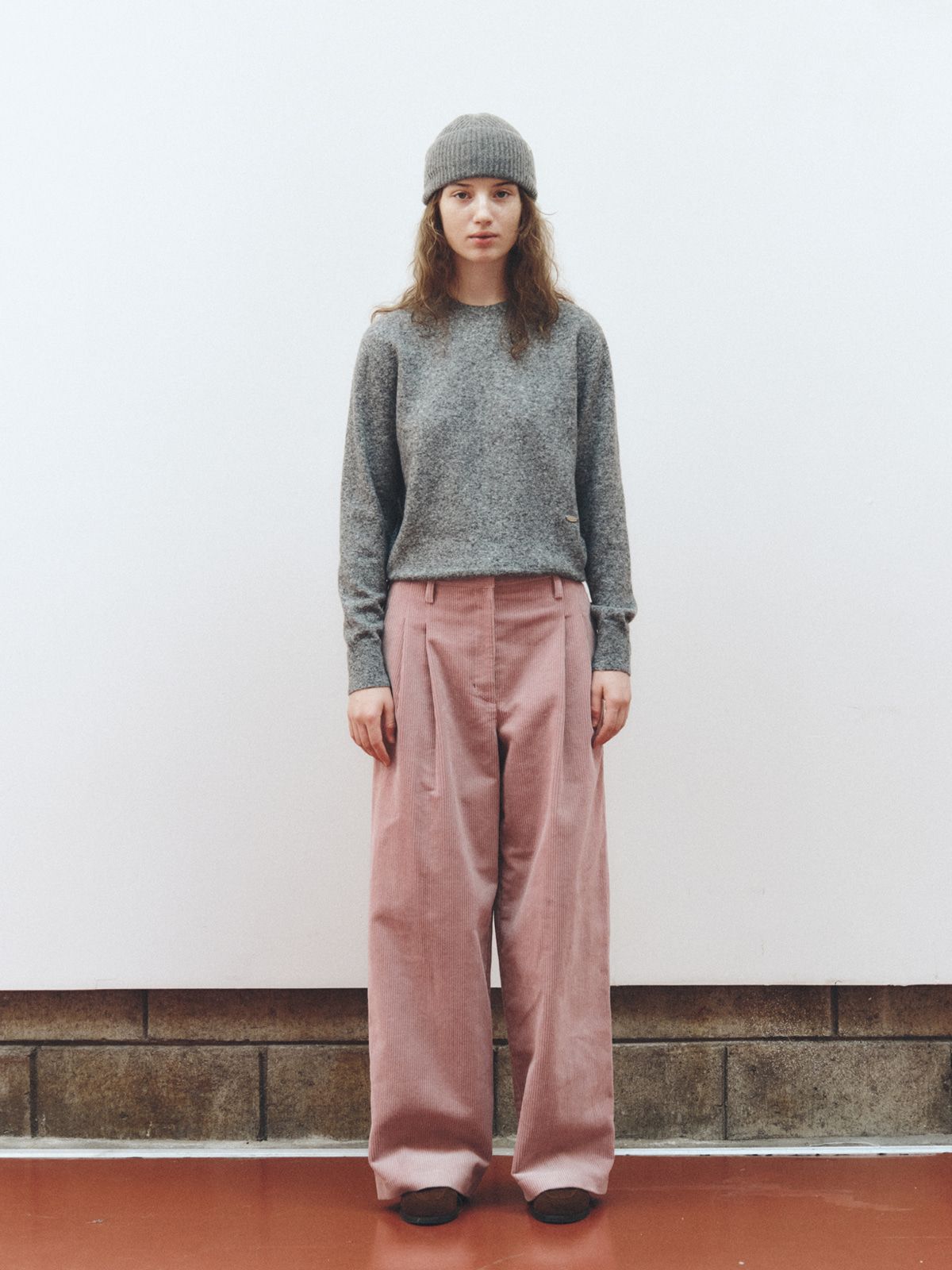 리플레인(REPLAIN) CORDUROY WIDE PANTS_LIGHT PINK