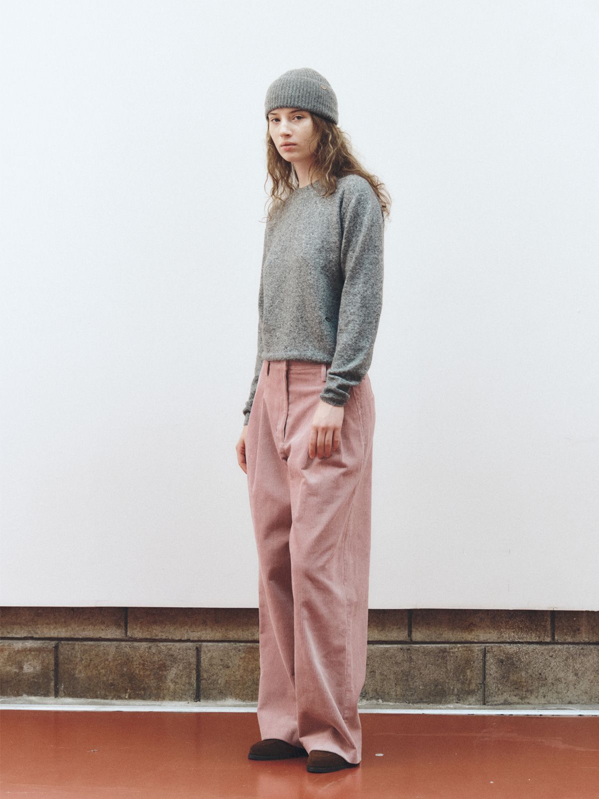 리플레인(REPLAIN) CORDUROY WIDE PANTS_LIGHT PINK
