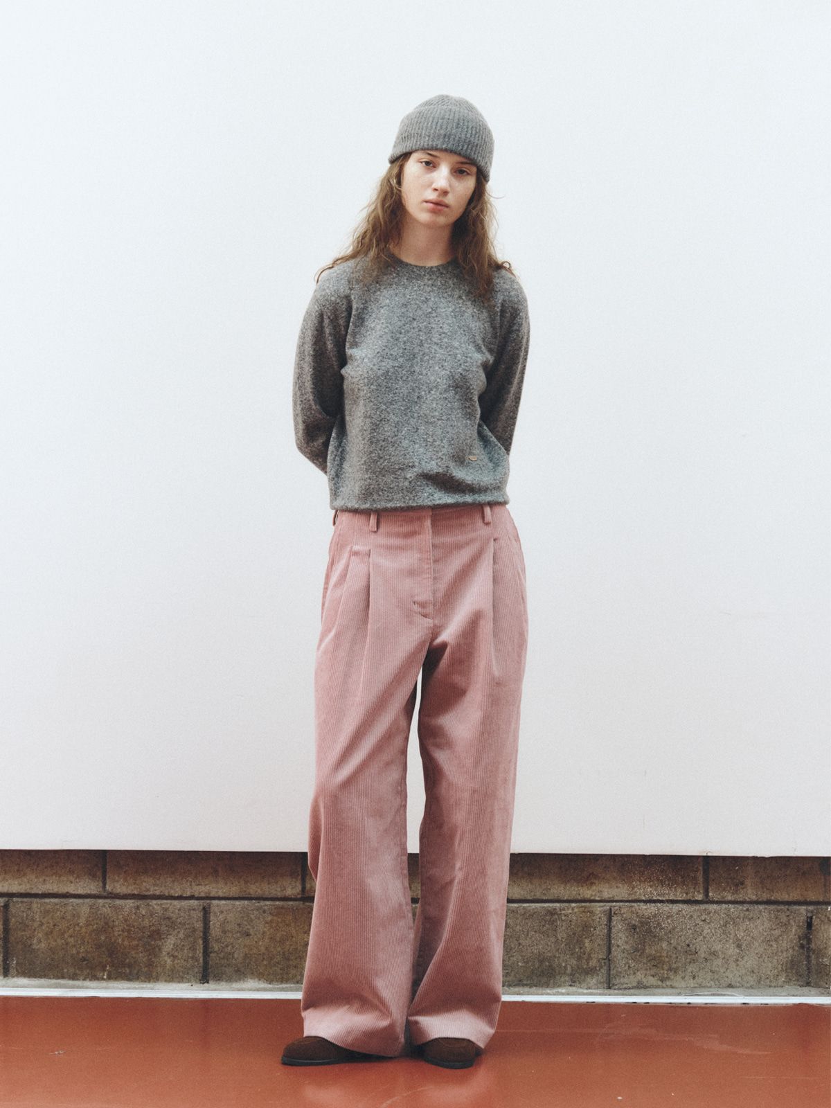 리플레인(REPLAIN) CORDUROY WIDE PANTS_LIGHT PINK