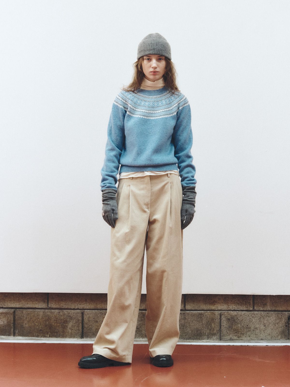 리플레인(REPLAIN) CORDUROY WIDE PANTS_BEIGE
