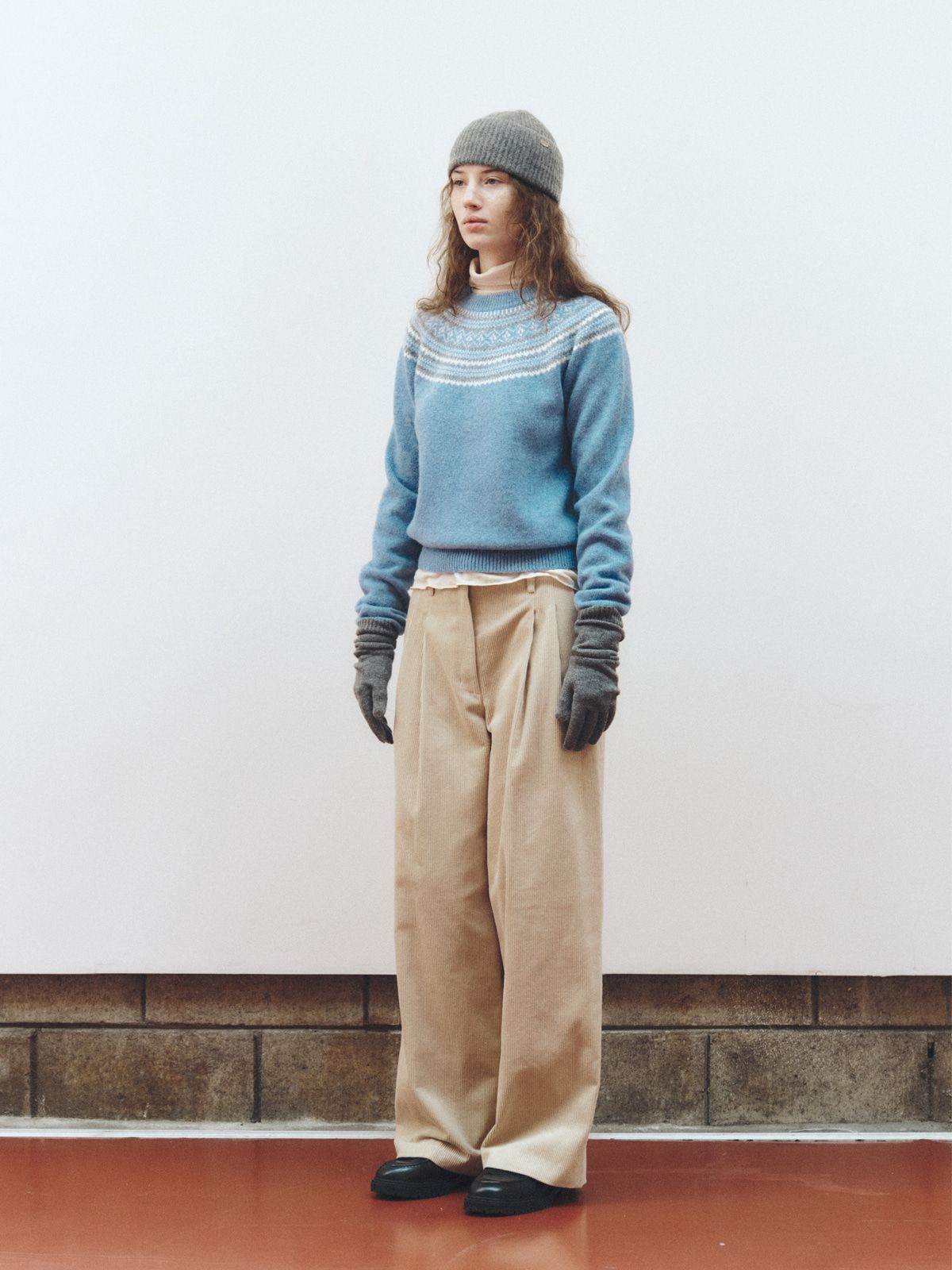 리플레인(REPLAIN) CORDUROY WIDE PANTS_BEIGE