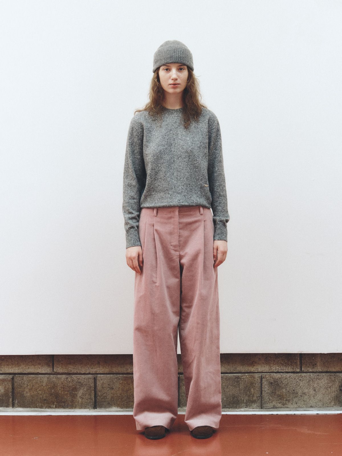 리플레인(REPLAIN) SOFT WOOL ROUND-NECK KNIT TOP_GREY