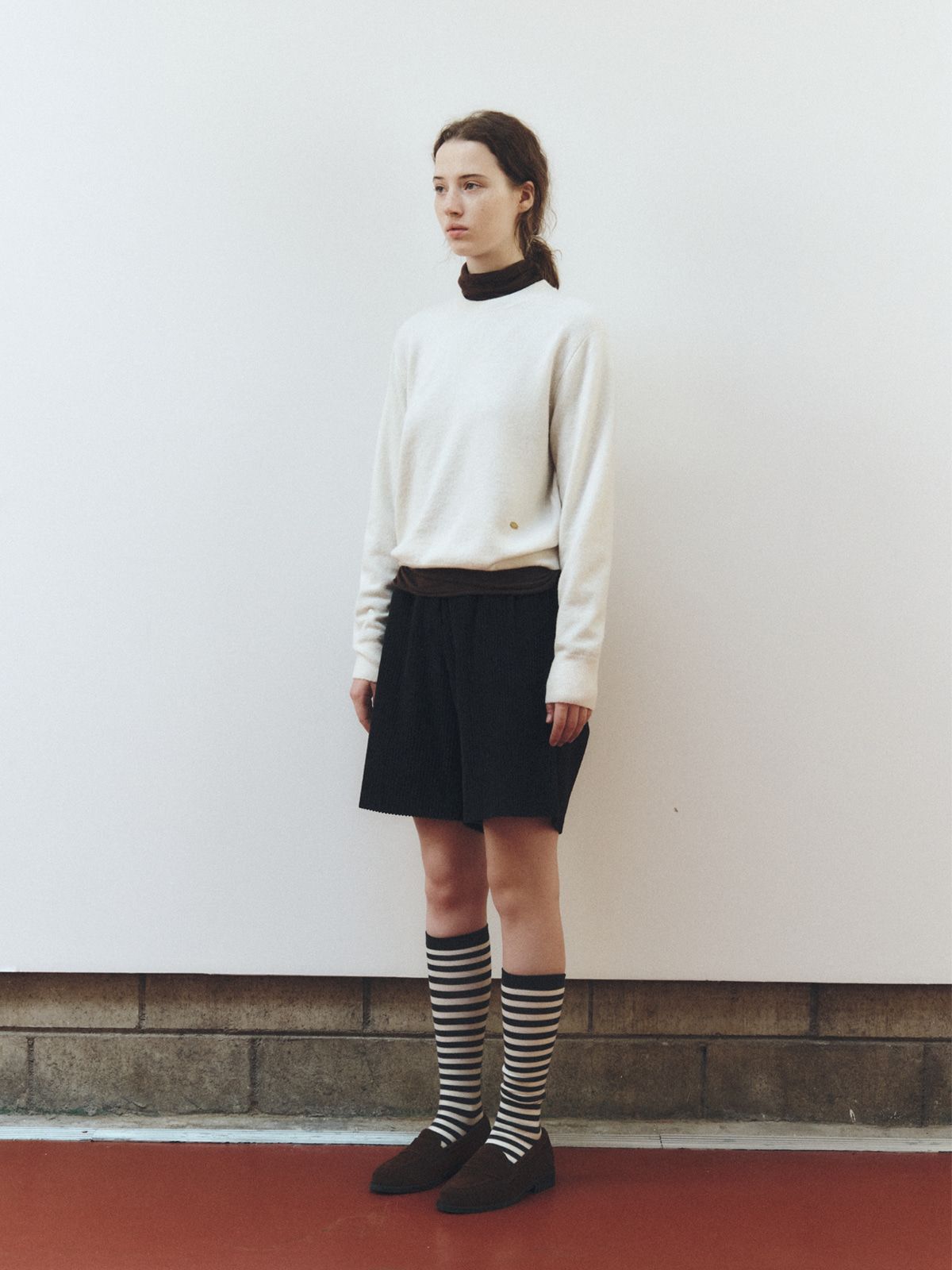 리플레인(REPLAIN) SOFT WOOL ROUND-NECK KNIT TOP_CREAM