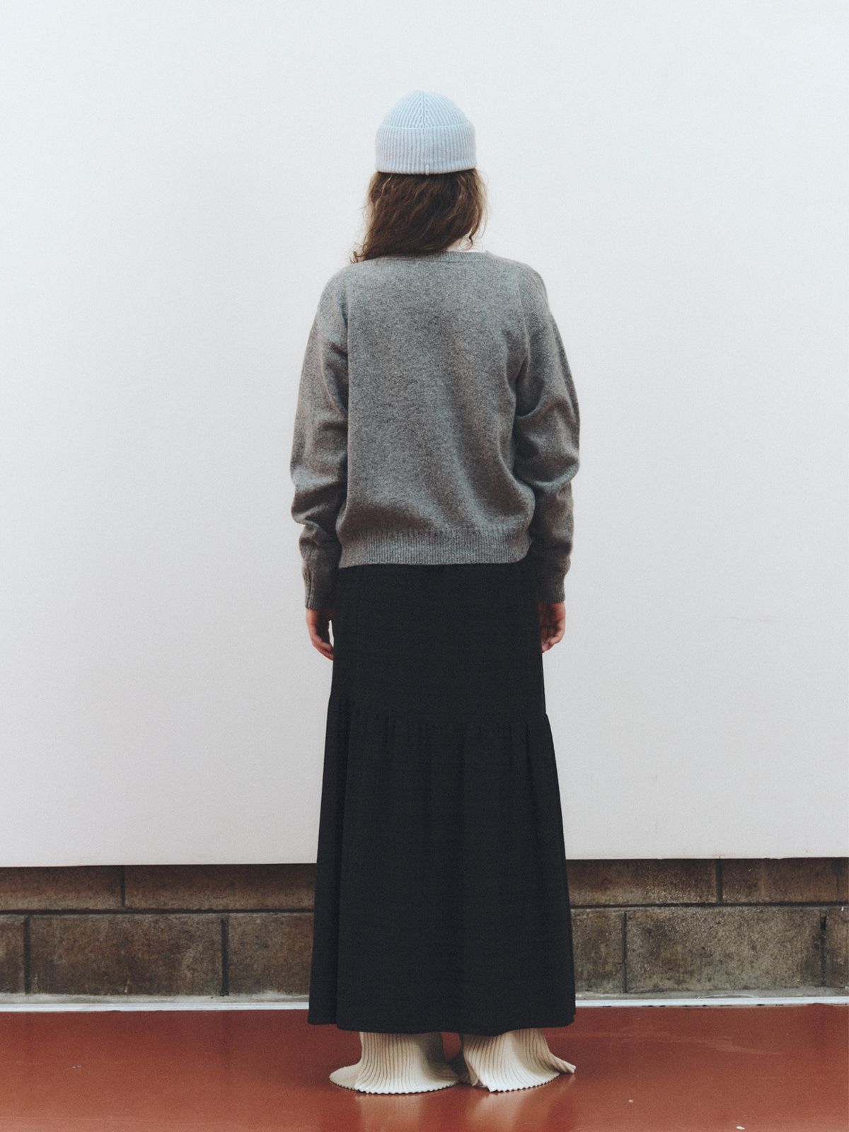리플레인(REPLAIN) SIDE BUTTON ALPACA CARDIGAN_GREY
