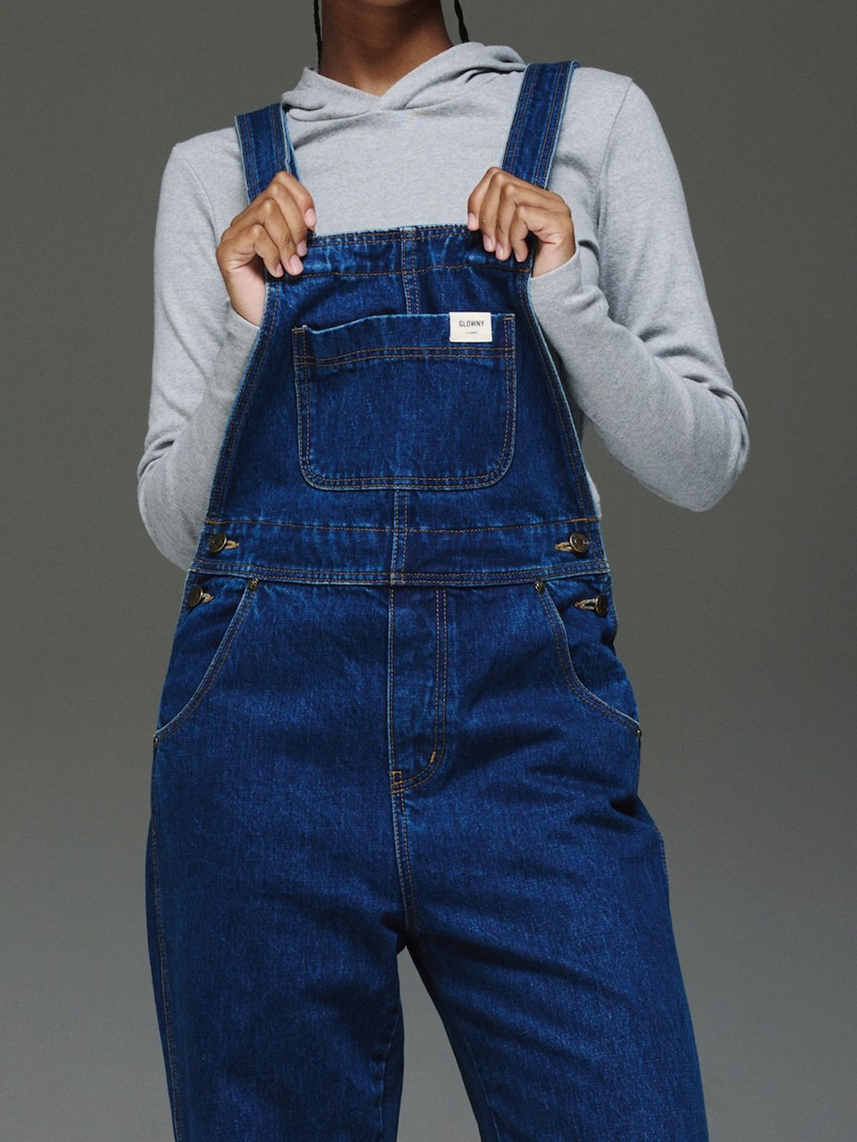 글로니(GLOWNY) THE JANE OVERALLS (MID BLUE)