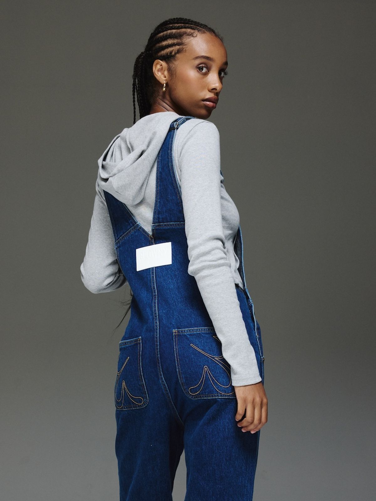 글로니(GLOWNY) THE JANE OVERALLS (MID BLUE)