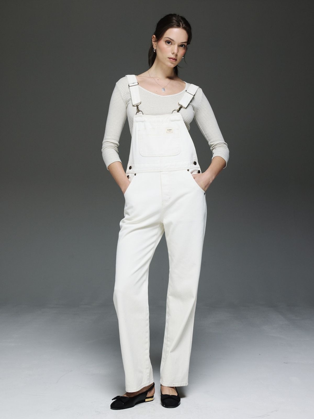 글로니(GLOWNY) THE JANE OVERALLS (WHITE)