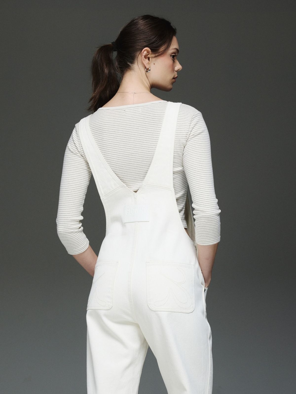 글로니(GLOWNY) THE JANE OVERALLS (WHITE)