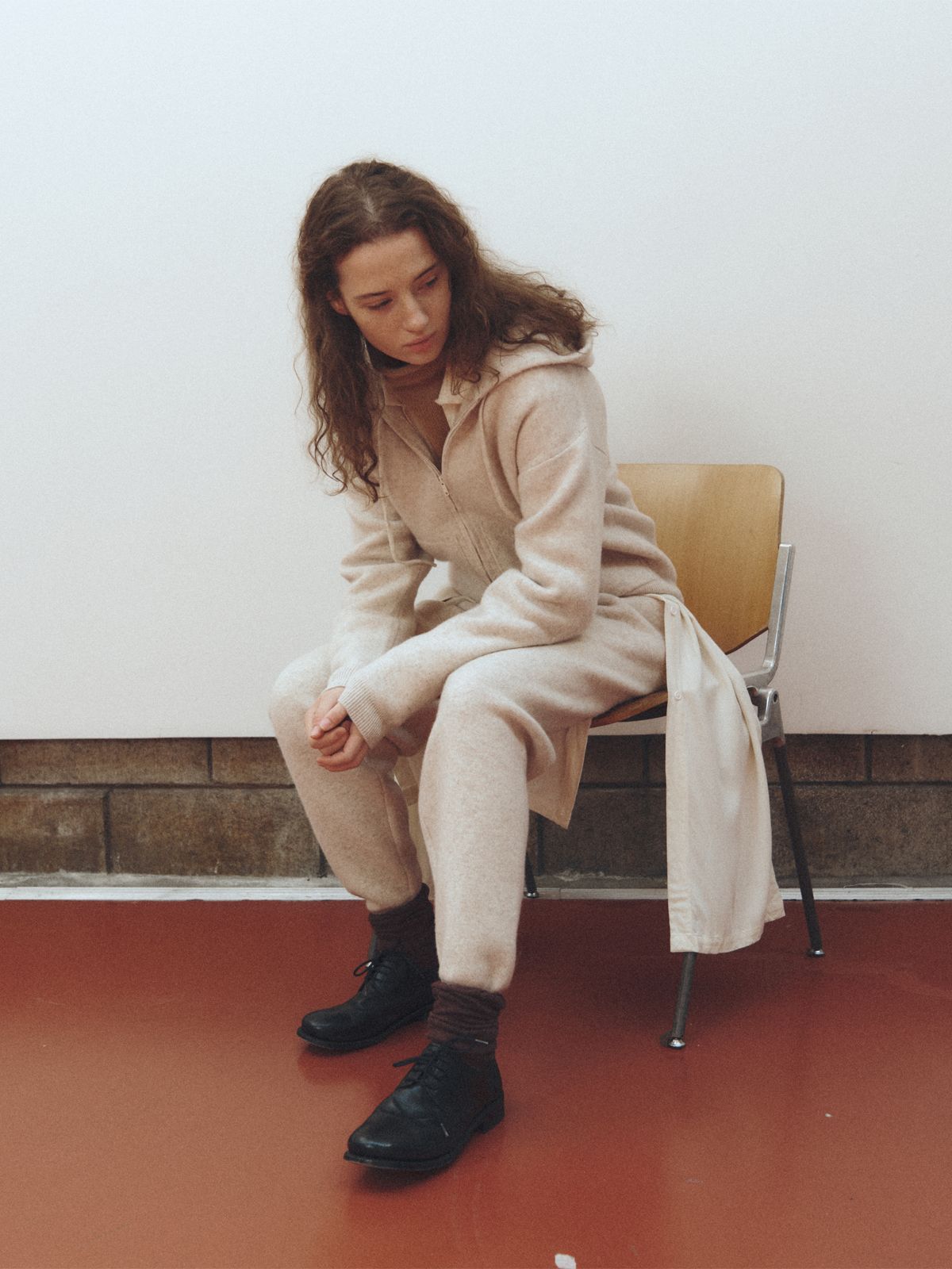 리플레인(REPLAIN) PURE WOOL JOGGER PANTS_PALE BEIGE