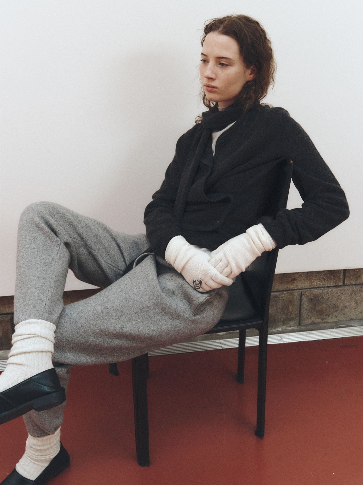 리플레인(REPLAIN) PURE WOOL JOGGER PANTS_GREY