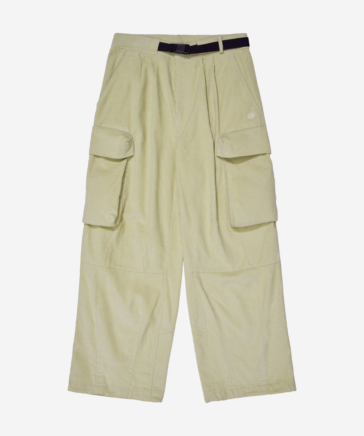 칼라파타르(KALAPATTHAR) WIDE CORDUROY BELTED CARGO POCKET PANTS - BEIGE