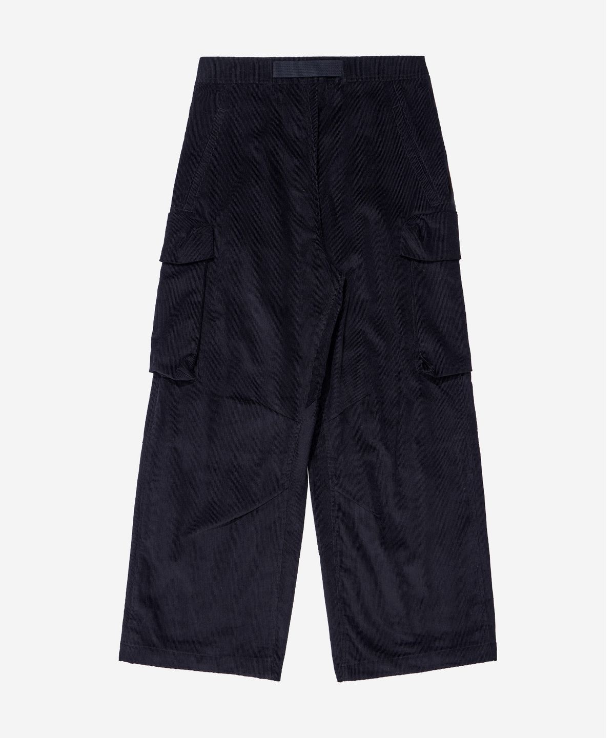 칼라파타르(KALAPATTHAR) WIDE CORDUROY BELTED CARGO POCKET PANTS - BLACK