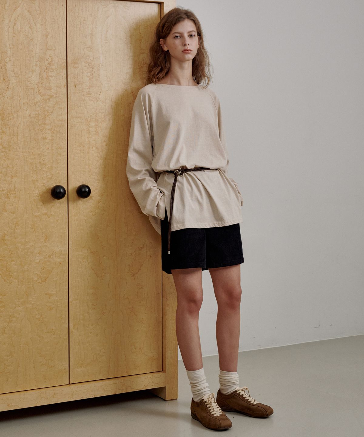 로시로우(LOSSYROW) Soft Basic Long Sleeve Beige