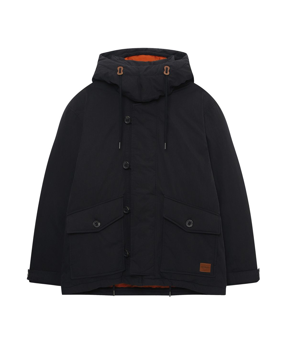 슈퍼드라이(SUPERDRY) 미드 후드 다운 자켓 블랙