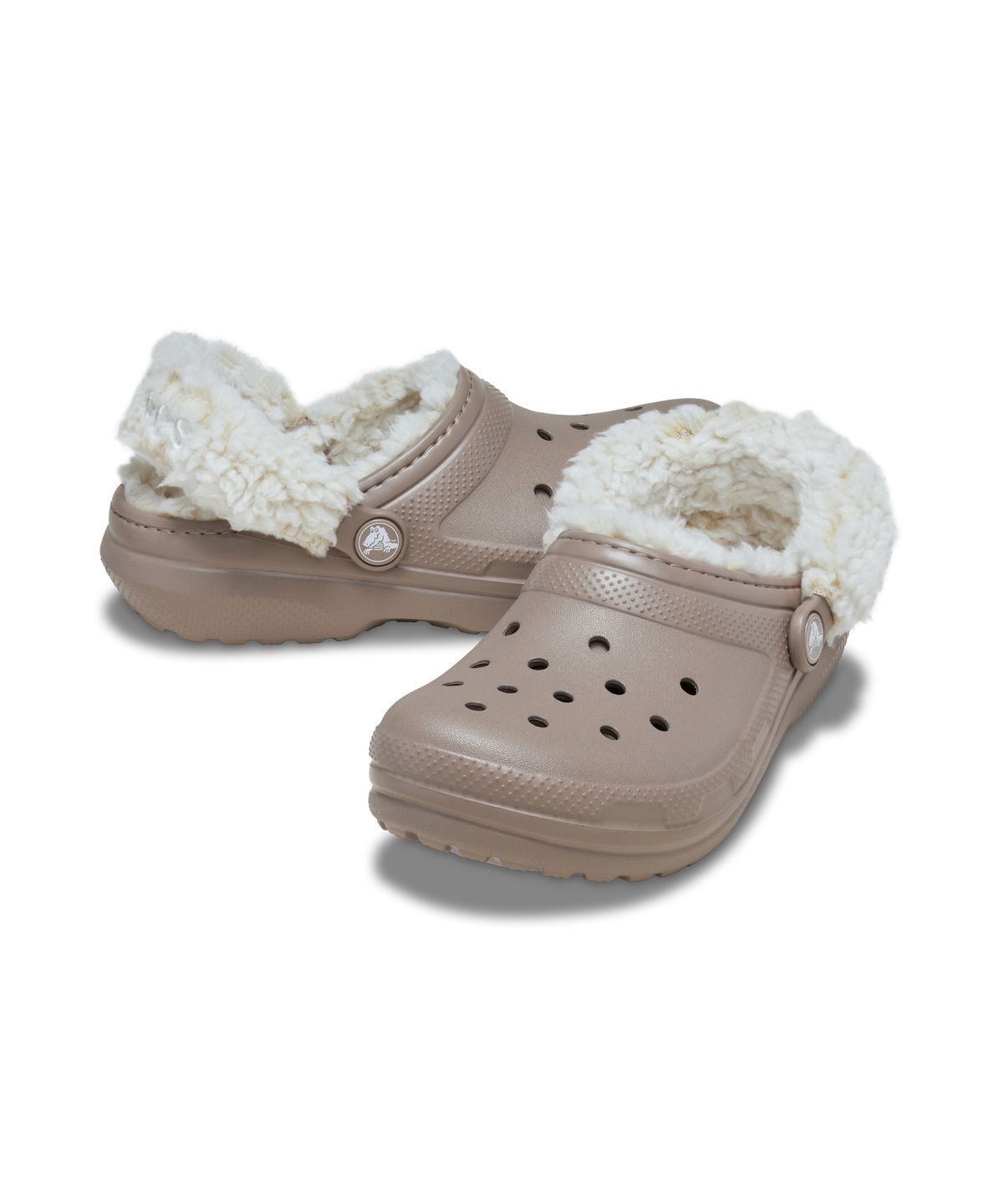 크록스키즈(CROCS KIDS) 클래식 플리스 라인드 클로그(플리스 스트랩) 키즈 - 머쉬룸